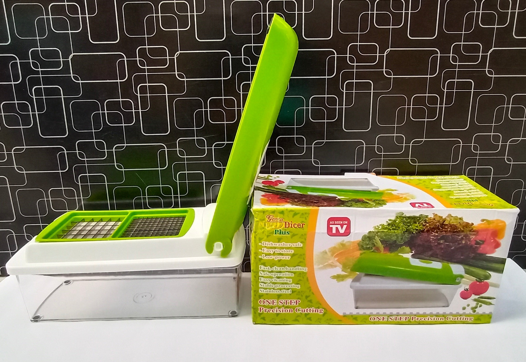 Hand Care Nicer Dicer Plus 12 in 1 Speedy Chopper Vegetable Cutter & Fruit Peeler | Salad Slicer | Multi Kitchen Tool | Green