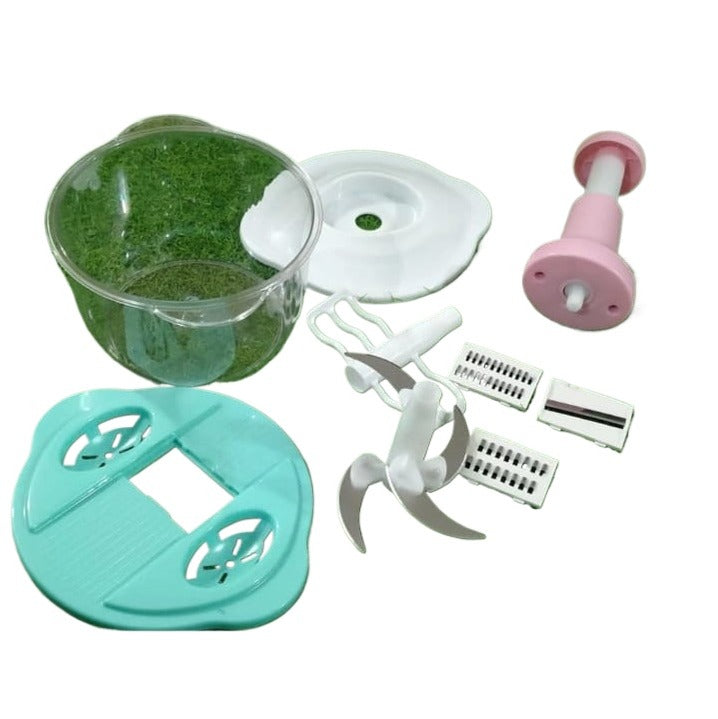 HandCare 2000ML Manual Food Chopper – Speedy Hand Pull Vegetable & Meat Cutter