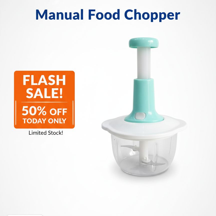 HandCare 2000ML Handpush Chopper – Manual Food & Vegetable Dicer, Onion & Potato Cutter