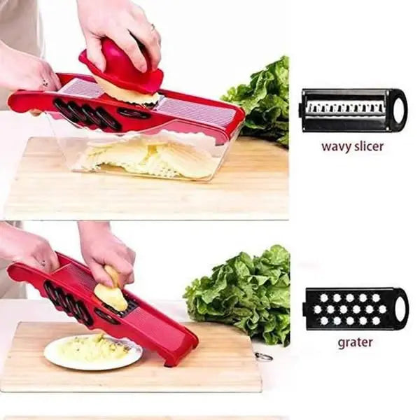 HandCare 10-in-1 Kitchen Vegetable Chopper & Slicer | Onion Potato Cutter, Cheese Shredder, Veggie Dicer with Peeler HandCare